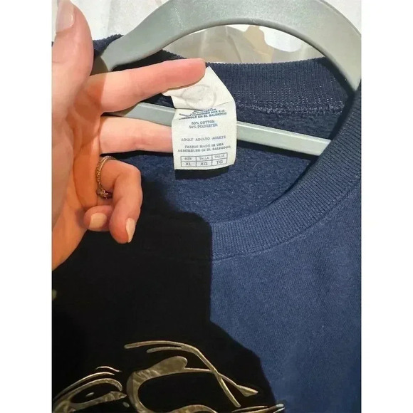 VTG Orange County Choppers Graphic Sweatshirt Navy Blue Pullover Biker Y2K - Picture 7 of 10